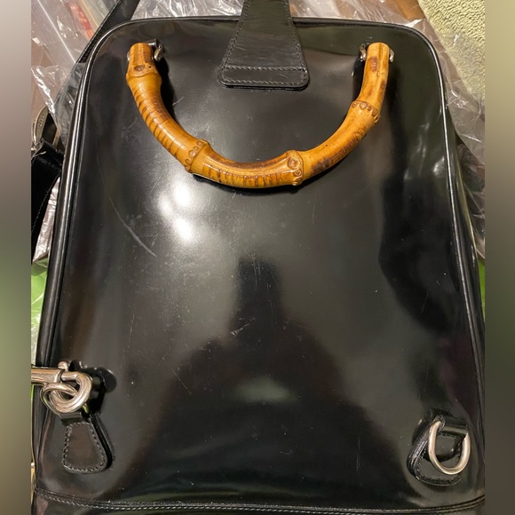 Gucci Vintage Bamboo Sling Backpack/Shoulder Bag Unisex - Picture 10 of 16